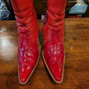 Womens eel skin boots